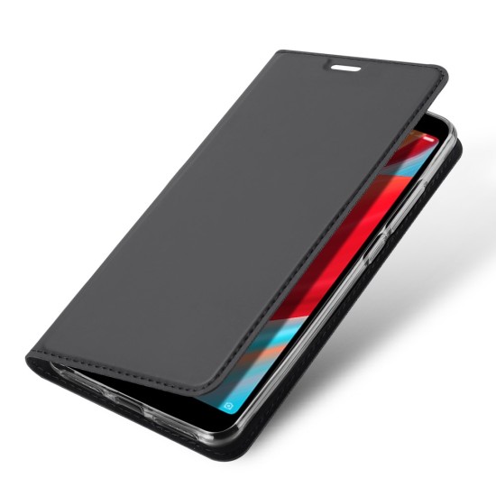 Dux Ducis Skin Pro series priekš Xiaomi Redmi S2 - Tumši Pelēks - sāniski atverams maciņš ar magnētu un stendu (ādas maks, grāmatiņa, leather book wallet case cover stand)