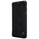 NILLKIN Qin Series Card Holder Leather Case priekš Samsung Galaxy A6 Plus (2018) A605 - Melns - sāniski atverams maciņš (ādas maks, grāmatiņa, leather book wallet case cover)