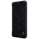 NILLKIN Qin Series Card Holder Leather Case priekš Huawei Honor 10 - Melns - sāniski atverams maciņš (ādas maks, grāmatiņa, leather book wallet case cover)