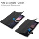 Tri-fold Stand PU Smart Auto Wake/Sleep Leather Case priekš Samsung Galaxy Tab S4 10.5-inch T830 / T835 - Melns - sāniski atverams maciņš ar stendu
