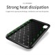 IPAKY Carbon Fiber Texture Soft TPU Heat Dissipation Back Airbag Case priekš Apple iPhone XS Max - Melns - Triecienizturīgs silikona aizmugures apvalks (bampers, vāciņš, slim TPU silicone case shell cover, bumper)