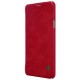 NILLKIN Qin Series Card Holder Leather Case priekš LG G7 ThinQ G710 - Sarkans - sāniski atverams maciņš (ādas maks, grāmatiņa, leather book wallet case cover)