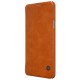 NILLKIN Qin Series Card Holder Leather Case priekš LG G7 ThinQ G710 - Brūns - sāniski atverams maciņš (ādas maks, grāmatiņa, leather book wallet case cover)