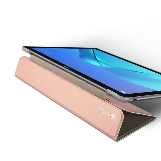 Dux Ducis Skin Pro series priekš Huawei MediaPad M5 10.8-inch - Rozā Zelts - sāniski atverams maciņš ar magnētu un stendu (ādas maks, grāmatiņa, leather book wallet case cover stand)