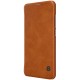 NILLKIN Qin Series Card Holder Leather Flip Case priekš Xiaomi Mi 8 - Brūns - sāniski atverams maciņš (ādas maks, grāmatiņa, leather book wallet case cover)