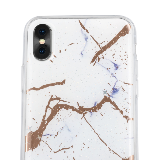 Marmur Back Case priekš Samsung Galaxy J6 Plus (2018) J610 - Balts - silikona aizmugures apvalks (bampers, vāciņš, TPU silicone case cover, bumper)