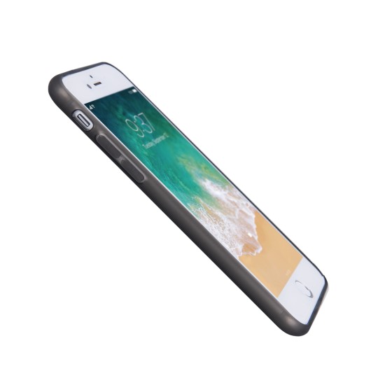 Matt Frame TPU Back Case priekš Apple iPhone XS Max - Melns - matēts silikona aizmugures apvalks (bampers, vāciņš, slim silicone cover, bumper shell)