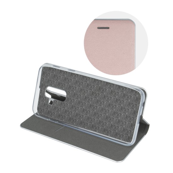 Smart Venus Book Case priekš Apple iPhone XS Max - Rozā Zelts - sāniski atverams maciņš ar stendu (ādas maks, grāmatiņa, leather book wallet case cover stand)