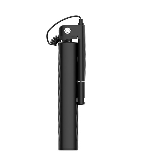 Devia Leisure Audio cable 64cm Selfie Stick statīvs - Melns - Selfie monopod Teleskopisks Universāla stiprinājuma statīvs