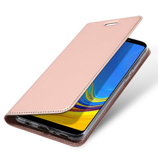 Dux Ducis Skin Pro series priekš Samsung Galaxy A9 (2018) A920 - Rozā Zelts - sāniski atverams maciņš ar magnētu un stendu (ādas maks, grāmatiņa, leather book wallet case cover stand)