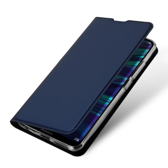 Dux Ducis Skin Pro series priekš Huawei P Smart (2019) / Honor 10 Lite - Tumši Zils - sāniski atverams maciņš ar magnētu un stendu (ādas maks, grāmatiņa, leather book wallet case cover stand)