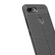 Litchi Skin PU Leather Coated TPU Mobile Phone Case priekš Xiaomi Mi 8 Lite - Melns - ādas imitācijas triecienizturīgs silikona aizmugures apvalks (maciņš, bampers, vāciņš, slim cover, bumper, back case)