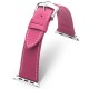 QIALINO Top Layer Cowhide Leather Strap priekš Apple Watch 38 / 40 / 41 mm - Rozā - dabīgas ādas siksniņas (jostas) priekš pulksteņiem