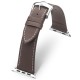 QIALINO Top Layer Cowhide Leather Strap priekš Apple Watch 38 / 40 / 41 mm - Tumši Brūns - dabīgas ādas siksniņas (jostas) priekš pulksteņiem
