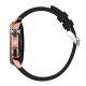 20mm Twill Texture Silicone Watchband Strap - Чёрный - силиконовый ремешок для часов