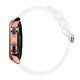 20mm Twill Texture Silicone Watchband Strap - Balts - silikona siksniņas (jostas) priekš pulksteņiem