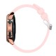20mm Twill Texture Silicone Watchband Strap - Rozā - silikona siksniņas (jostas) priekš pulksteņiem
