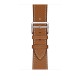 Genuine Leather Watch Band priekš Apple Watch 42 / 44 / 45 mm / Ultra 49 mm - Brūns - dabīgas ādas siksniņas (jostas) priekš pulksteņiem