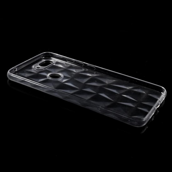 3D Diamond Back Case priekš Xiaomi Mi 8 Lite - Caurspīdīgs - silikona aizmugures apvalks (bampers, vāciņš, ultra slim TPU silicone case cover, bumper)