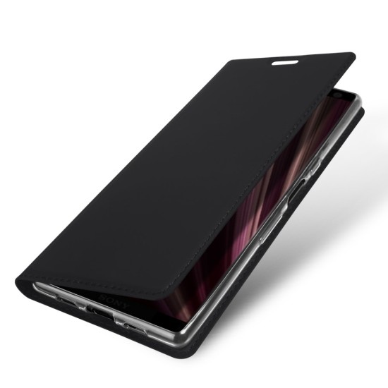 Dux Ducis Skin Pro series priekš Sony Xperia 10 I4113 / I4193 - Tumši Pelēks - sāniski atverams maciņš ar magnētu un stendu (ādas maks, grāmatiņa, leather book wallet case cover stand)