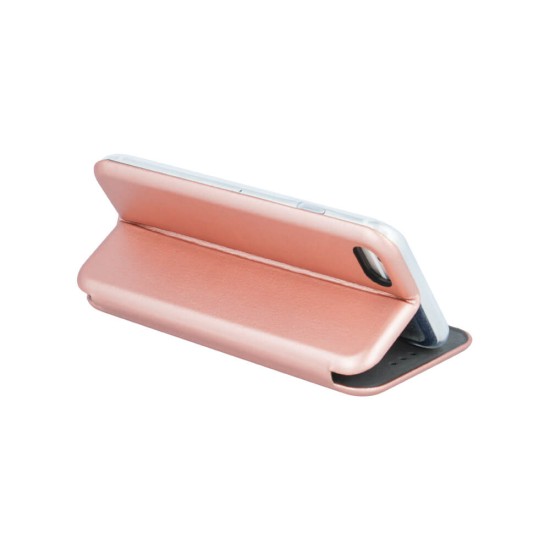Smart Diva priekš Huawei P30 Lite - Rozā zelts - sāniski atverams maciņš ar stendu (ādas maks, grāmatiņa, leather book wallet case cover stand)