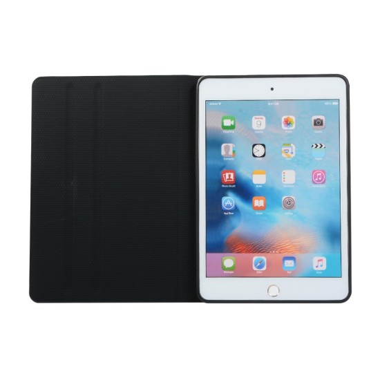 PU Leather Protection Smart Case with Stand priekš Apple iPad mini 5 (2019) / mini 4 (2015) - Zelts - sāniski atverams maciņš ar stendu (ādas maks, grāmatiņa, leather book wallet case cover stand)