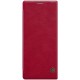 NILLKIN Qin Series Card Holder Leather Case priekš Sony Xperia 1 J9110 - Sarkans - sāniski atverams maciņš (ādas maks, grāmatiņa, leather book wallet case cover)
