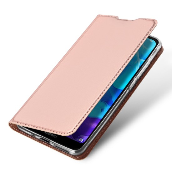 Dux Ducis Skin Pro series priekš Huawei Y5 (2019) / Honor 8s - Rozā Zelts - sāniski atverams maciņš ar magnētu un stendu (ādas maks, grāmatiņa, leather book wallet case cover stand)