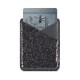 Glittery Sequins PU Leather Adhesive Stick-on Credit / ID Card Holder - Melns - uzlika / kredīt vai ID karšu turējājs