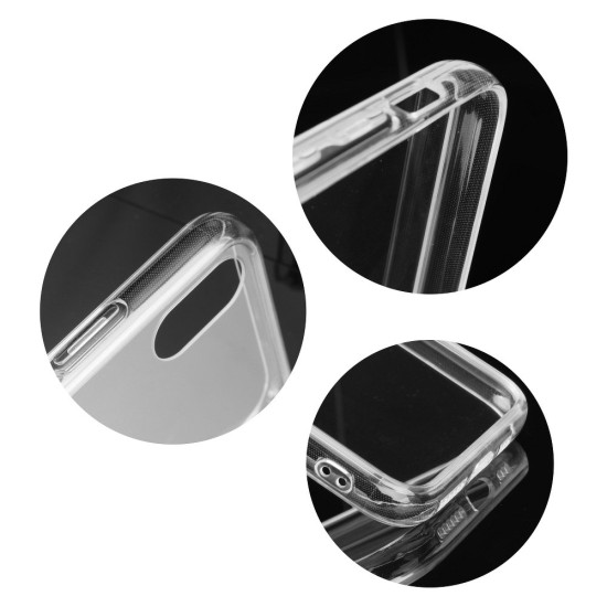 Forcell Glass Back Case priekš Apple iPhone 11 Pro Max - Caurspīdīgs - plastikas aizmugures apvalks ar aizsardzības stiklu (bampers, vāciņš, PU back cover, bumper shell)