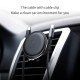 Baseus Magnetic Air Vent Car Mount Holder with Cable Clip 360 Degree Rotation - Sudrabains - Universāls stiprinājums turētājs auto ventilācijas režģa
