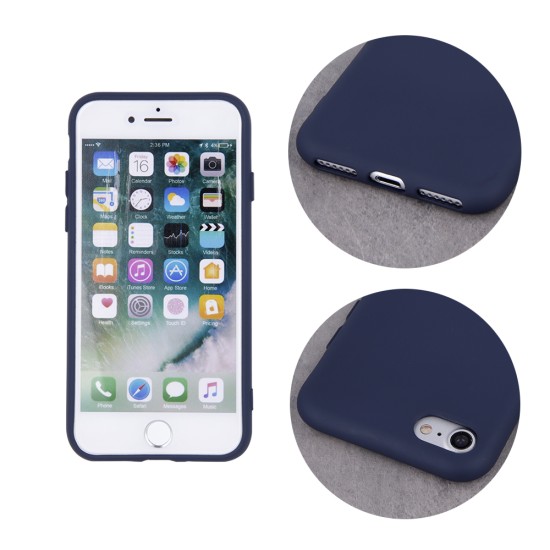 OEM Silicone Back Case (Microfiber Soft Touch) priekš Apple iPhone 11 - Tumši Zils - matēts silikona aizmugures apvalks