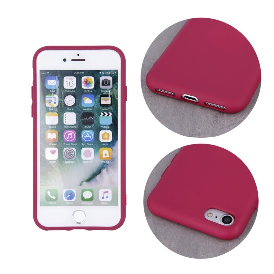 OEM Silicone Back Case (Microfiber Soft Touch) priekš Apple iPhone 6 Plus / 6S Plus - Sārts - matēts silikona aizmugures apvalks