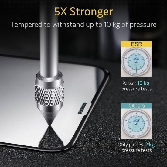 ESR 5D Full Coverage Full Glue (with Frame) Tempered Glass protector priekš Apple iPhone 11 Pro Max / XS Max - Melns - Ekrāna Aizsargstikls / Bruņota Stikla Aizsargplēve
