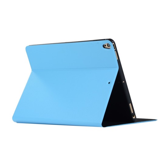 PU Leather Stand Tablet Cover Case priekš Apple iPad 10.2 (2019 / 2020 / 2021) / Air 3 10.5 (2019) / iPad Pro 10.5 (2017) - Gaiši Zils - sāniski atverams maciņš ar stendu