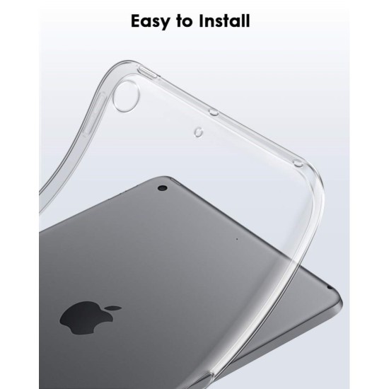 Flexible Clear TPU Tablet Cover Case priekš Apple iPad 10.2 (2019 / 2020 / 2021) - Caurspīdīgs - silikona apvalks (bampers, vāciņš, slim TPU silicone shell, bumper)