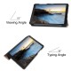 Tri-fold Stand PU Smart Auto Wake/Sleep Leather Case priekš Samsung Galaxy Tab A 8.0 (2019) T290 / T295 - Rozā Zelts - sāniski atverams maciņš ar stendu