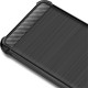 IMAK Vega Carbon Fiber Texture Brushed TPU Cover Case priekš LG Q60 - Melns - triecienizturīgs silikona aizmugures apvalks (bampers, vāciņš, slim TPU silicone case shell cover, bumper)