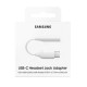 Samsung EE-UC10JUW DAC Digital Headphone / Earphone Jack Adapter 3.5mm AUX to Type-C (austiņu adapteris) - Balts