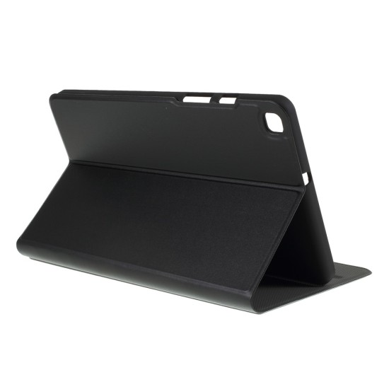 PU Leather Stand Shell Case priekš Samsung Galaxy Tab A 8.0 (2019) T290 / T295 - Melns - sāniski atverams maciņš ar stendu