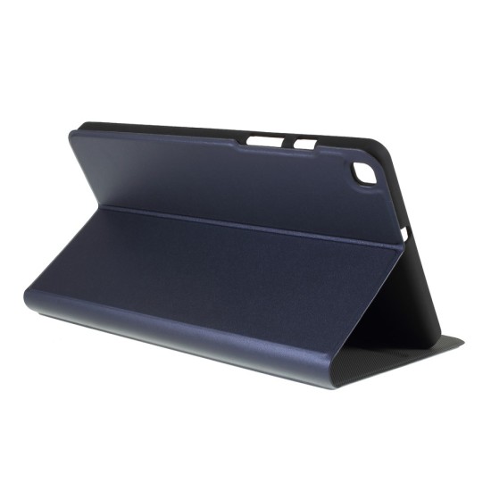 PU Leather Stand Shell Case priekš Samsung Galaxy Tab A 8.0 (2019) T290 / T295 - Tumši Zils - sāniski atverams maciņš ar stendu
