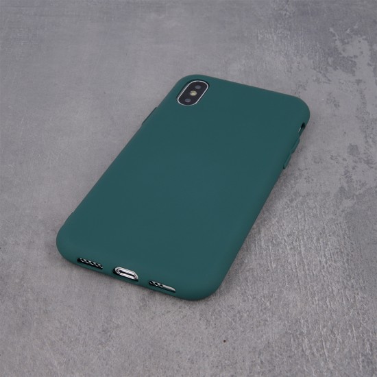 OEM Silicone Back Case (Microfiber Soft Touch) priekš Apple iPhone 11 Pro - Tumši Zaļš - matēts silikona aizmugures apvalks
