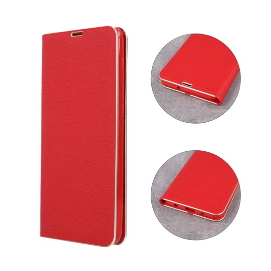 Smart Venus Book Case priekš Samsung Galaxy S10 Lite G770 - Sarkans - sāniski atverams maciņš ar stendu (ādas maks, grāmatiņa, leather book wallet case cover stand)