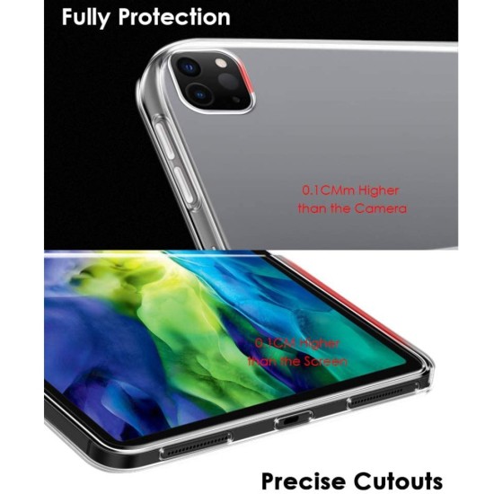 Flexible Clear TPU Tablet Cover Case priekš Apple iPad Pro 11 (2020 / 2021 / 2022) - Caurspīdīgs - silikona aizmugures apvalks / bampers