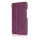 Tri-fold Stand PU Smart Auto Wake/Sleep Leather Case priekš Lenovo Tab 4 8.0 TB-8504 - Violets - sāniski atverams maciņš ar stendu