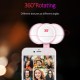Usams ZB55D02 Selfie Led lamp - Balts - Portatīvā lampa priekš pašportreta bildēm ar stiprinājumu uz telefona