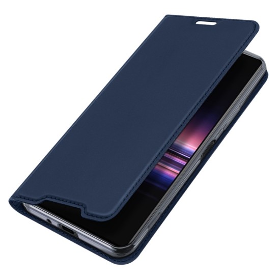 Dux Ducis Skin Pro series priekš Sony Xperia 1 II - Tumši Zils - sāniski atverams maciņš ar magnētu un stendu (ādas maks, grāmatiņa, leather book wallet case cover stand)