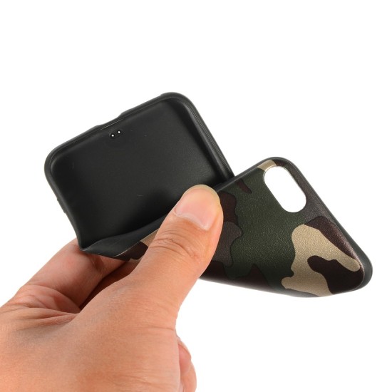 Camouflage Pattern TPU Phone Back Case priekš Apple iPhone 7 / 8 / SE2 (2020) / SE3 (2022) - Zaļš - silikona aizmugures apvalks / bampers-vāciņš