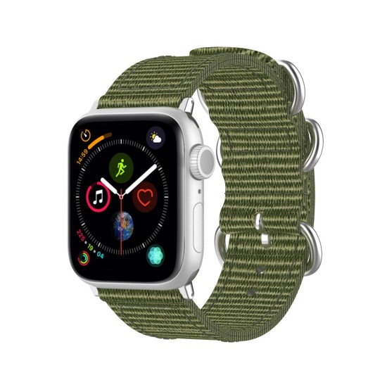 Nylon Canvas Smart Watch Replacement Strap для Apple Watch 38 / 40 / 41 mm - Тёмно Зелёный - нейлоновый ремешок для часов