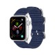 Nylon Canvas Smart Watch Replacement Strap priekš Apple Watch 42 / 44 / 45 mm / Ultra 49 mm - Tumši Zils - neilona siksniņas (jostas) pulksteņiem